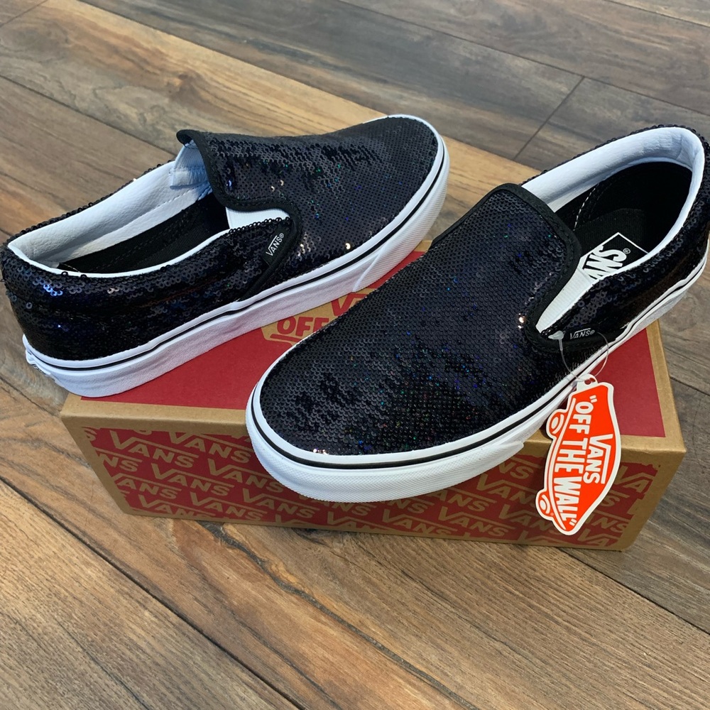 Vans sequin classic slip-on shoes